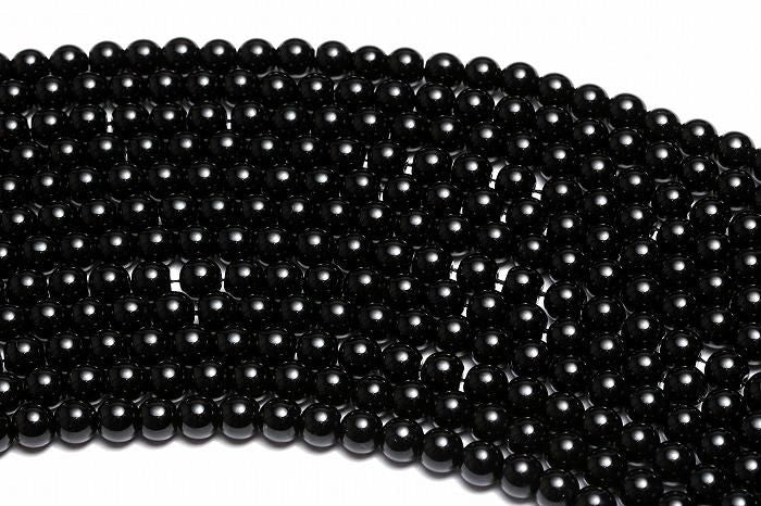【AAAランク】モリオン(黒水晶)ビーズ【6mm】半連(約20cm)〜 MOBMO-1001