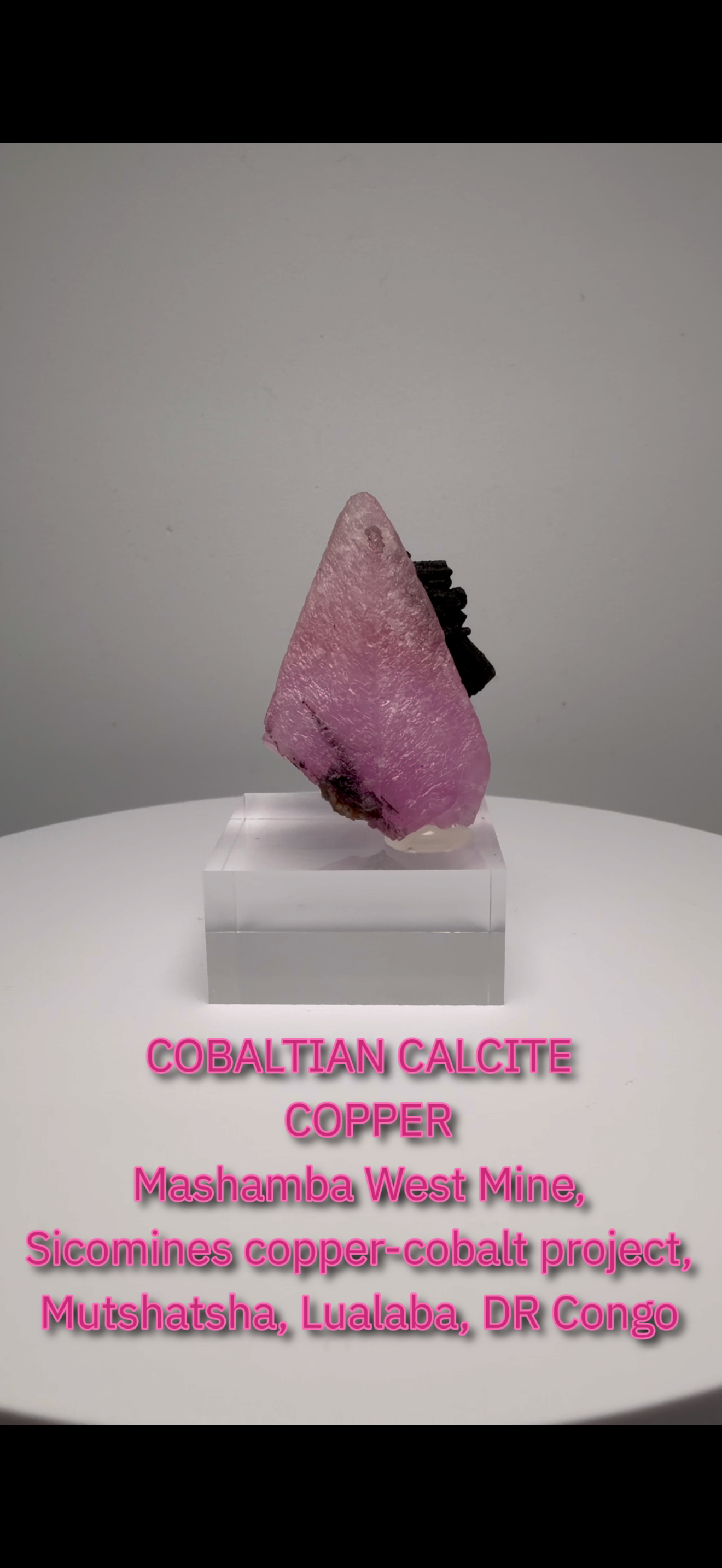 奇跡のピンク結晶✨コバルティアンカルサイト×銅【DR Congo】