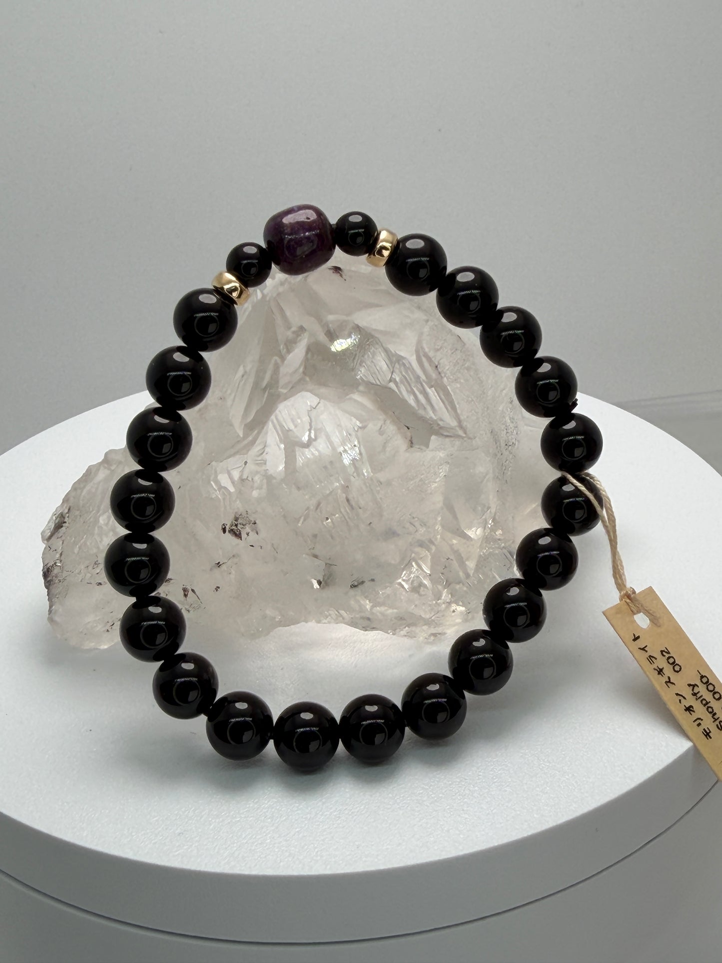 【AMERI最高峰守護】チベット産モリオン×スギライト ブレスレット| 002