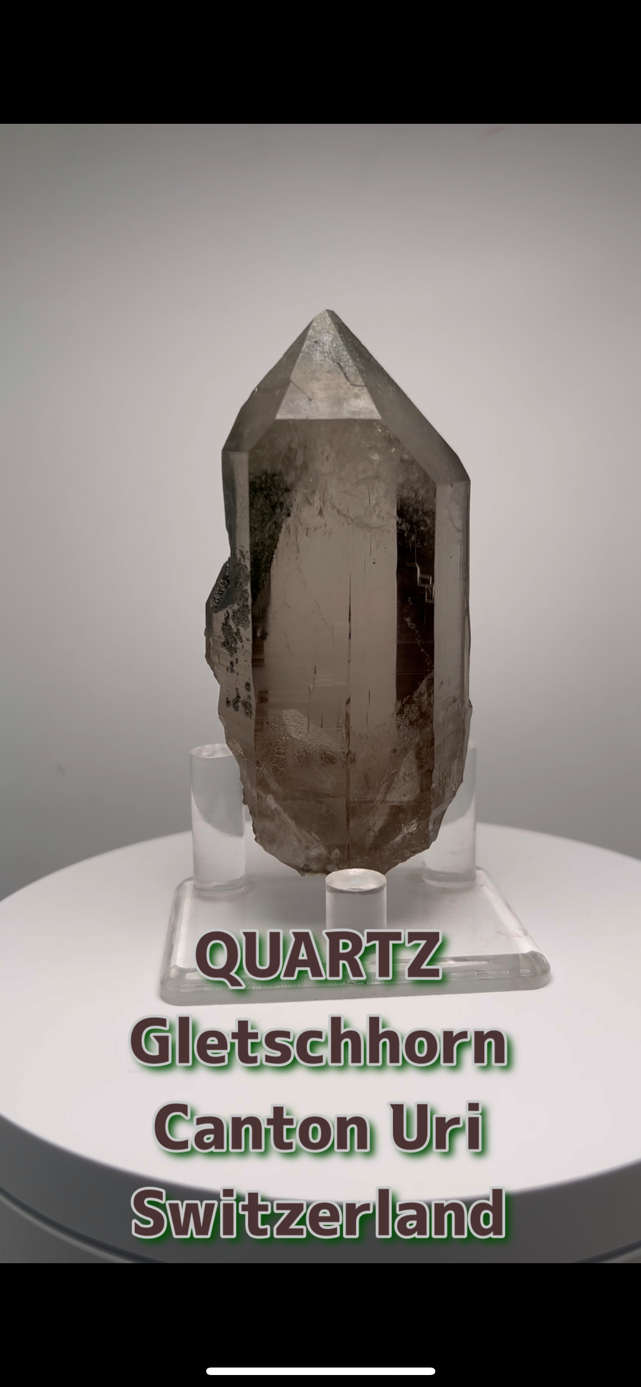 アルプスの奇跡✨スイス・グレッチホルン産スモーキークォーツ【Quartz / Switzerland】